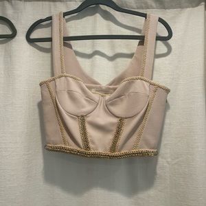 Light pink Jonathan simkhai bustier top